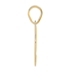14k Polished Block Number 96 Pendant