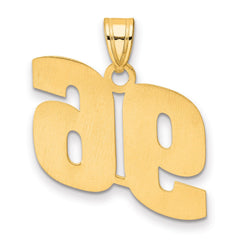 14k Polished Block Number 96 Pendant