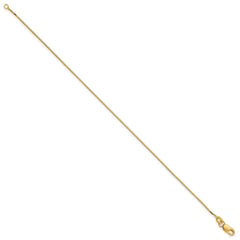 14K 7 inch .9mm Box with Lobster Clasp Bracelet
