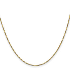 14K 26 inch 1mm Box with Lobster Clasp Chain