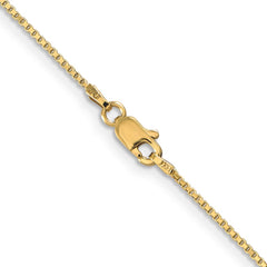 14K 16 inch 1mm Box with Lobster Clasp Chain