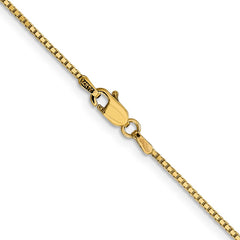 14K 28 inch 1.05mm Box with Lobster Clasp Chain