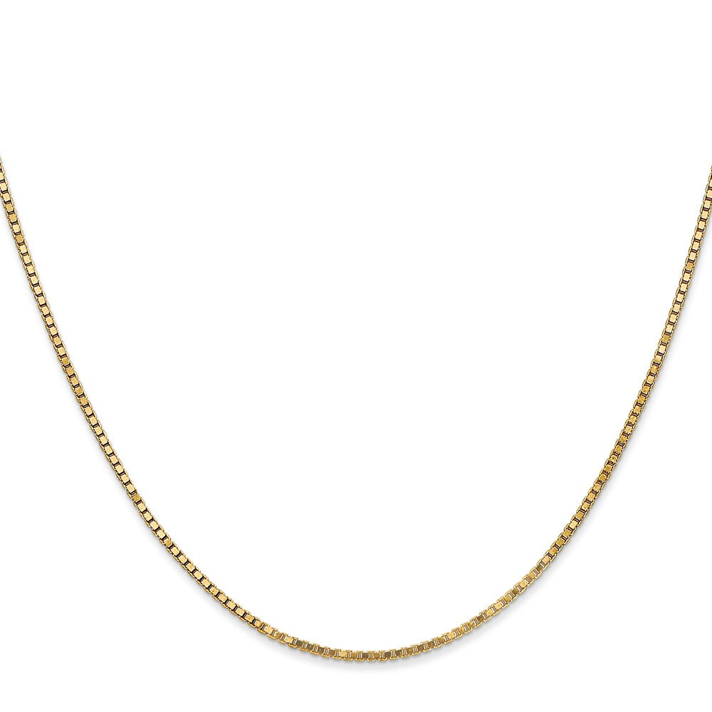 14K 20 inch 1.3mm Box with Lobster Clasp Chain