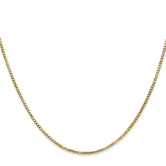 14K 20 inch 1.3mm Box with Lobster Clasp Chain