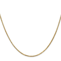 14K 22 inch 1.4mm Box with Lobster Clasp Chain