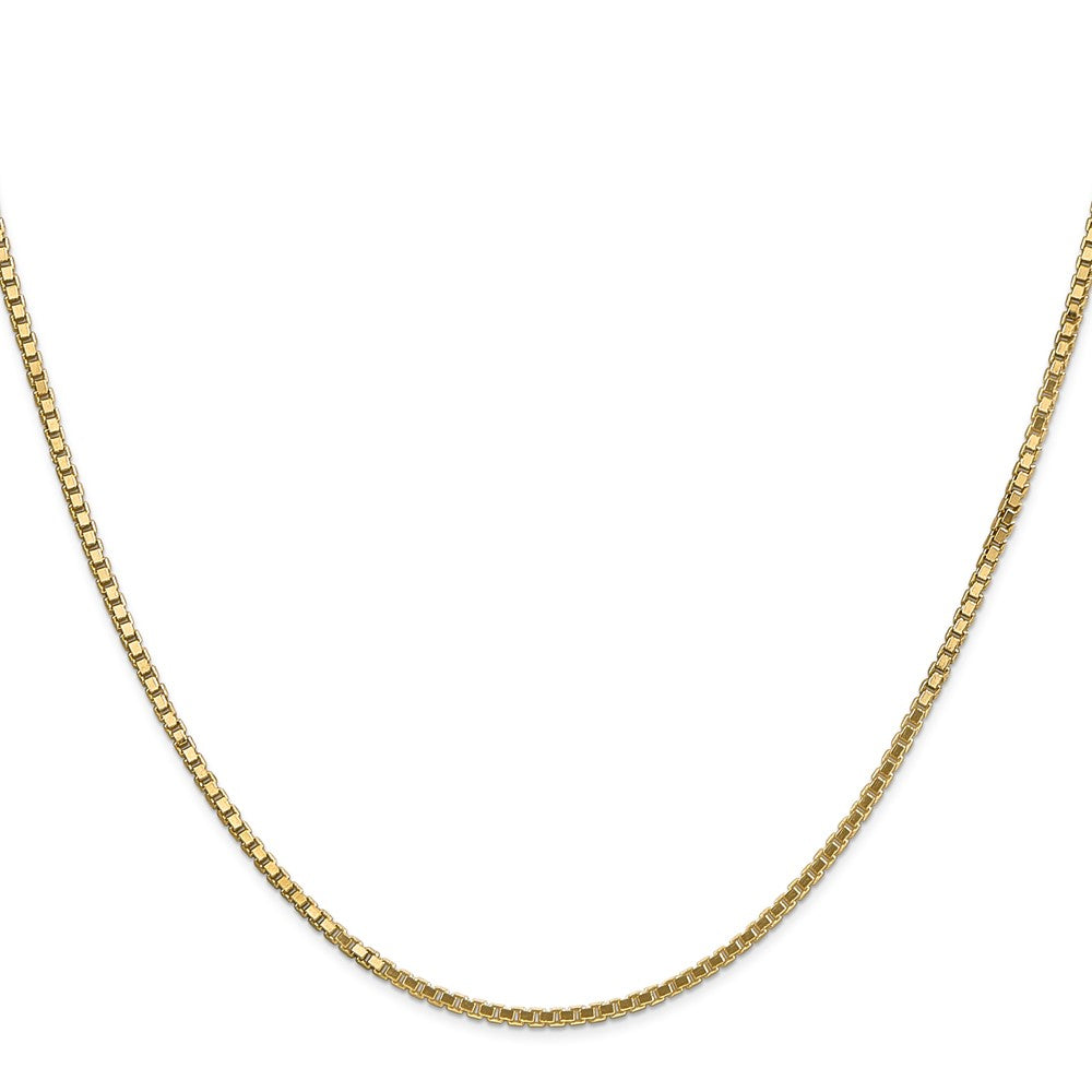 14K 22 inch 1.5mm Box with Lobster Clasp Chain