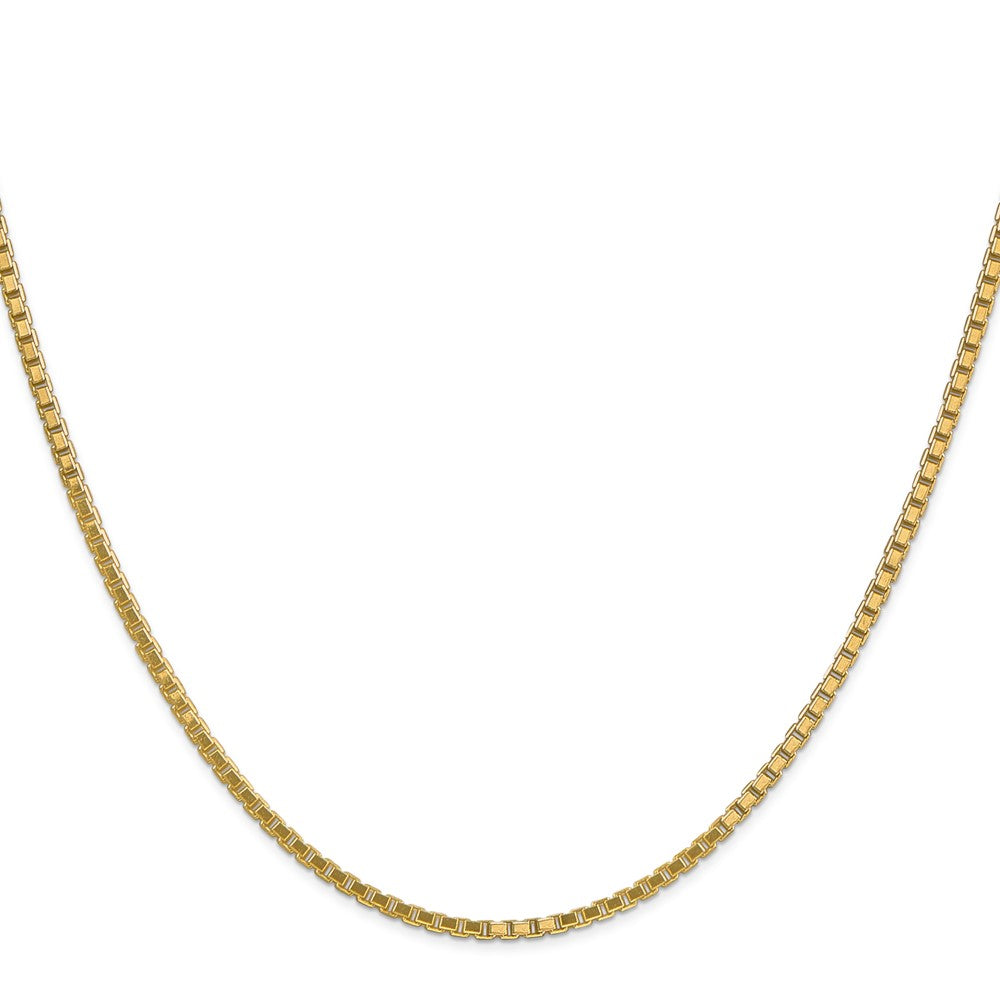 14K 28 inch 1.9mm Box with Lobster Clasp Chain