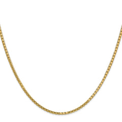 14K 28 inch 1.9mm Box with Lobster Clasp Chain