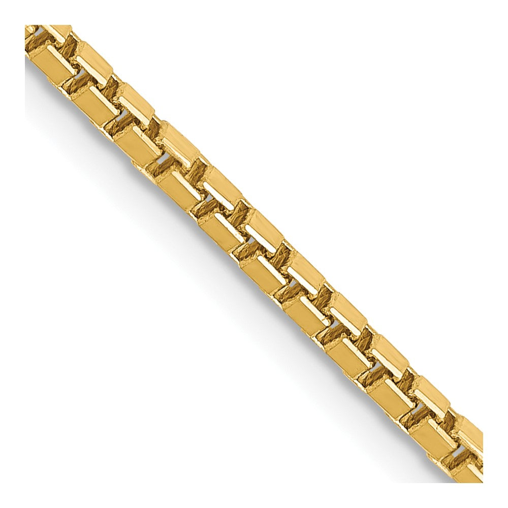 14K 28 inch 1.9mm Box with Lobster Clasp Chain