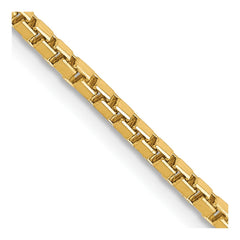 14K 28 inch 1.9mm Box with Lobster Clasp Chain