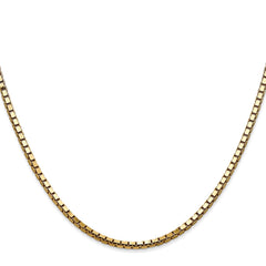 14K 18 inch 2.5mm Box with Lobster Clasp Chain