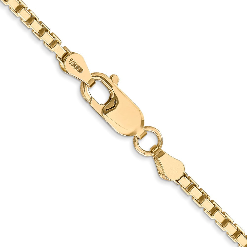 14K 26 inch 2.5mm Box with Lobster Clasp Chain