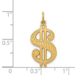 14k Dollar Sign Charm