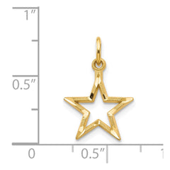 14k Diamond-cut Star Charm - 2
