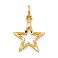 14k Diamond-cut Star Charm - 2