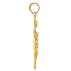 14k INRI Crucifix Pendant - 3
