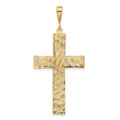 14k Nugget Style Cross Pendant - 2