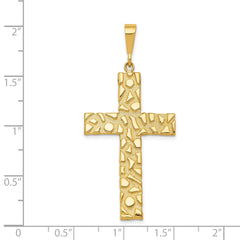 14k Nugget Style Cross Pendant - 2