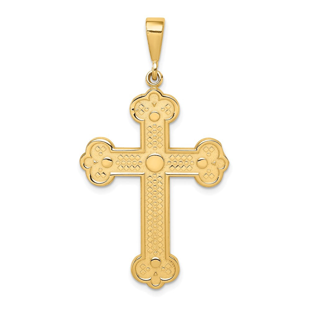 14k Budded Cross Pendant - 2