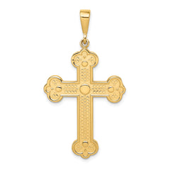 14k Budded Cross Pendant - 2