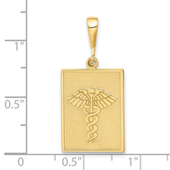 14k Caduceus Pendant - 2