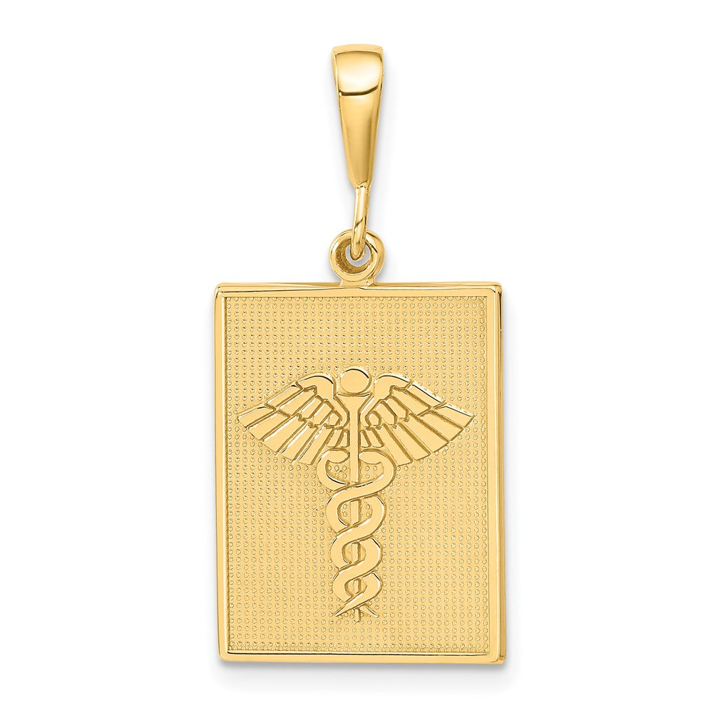 14k Caduceus Pendant - 2