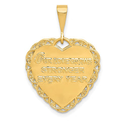 14k Reversible 25th ANNIVERSARY Charm