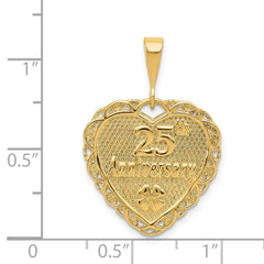 14k Reversible 25th ANNIVERSARY Charm