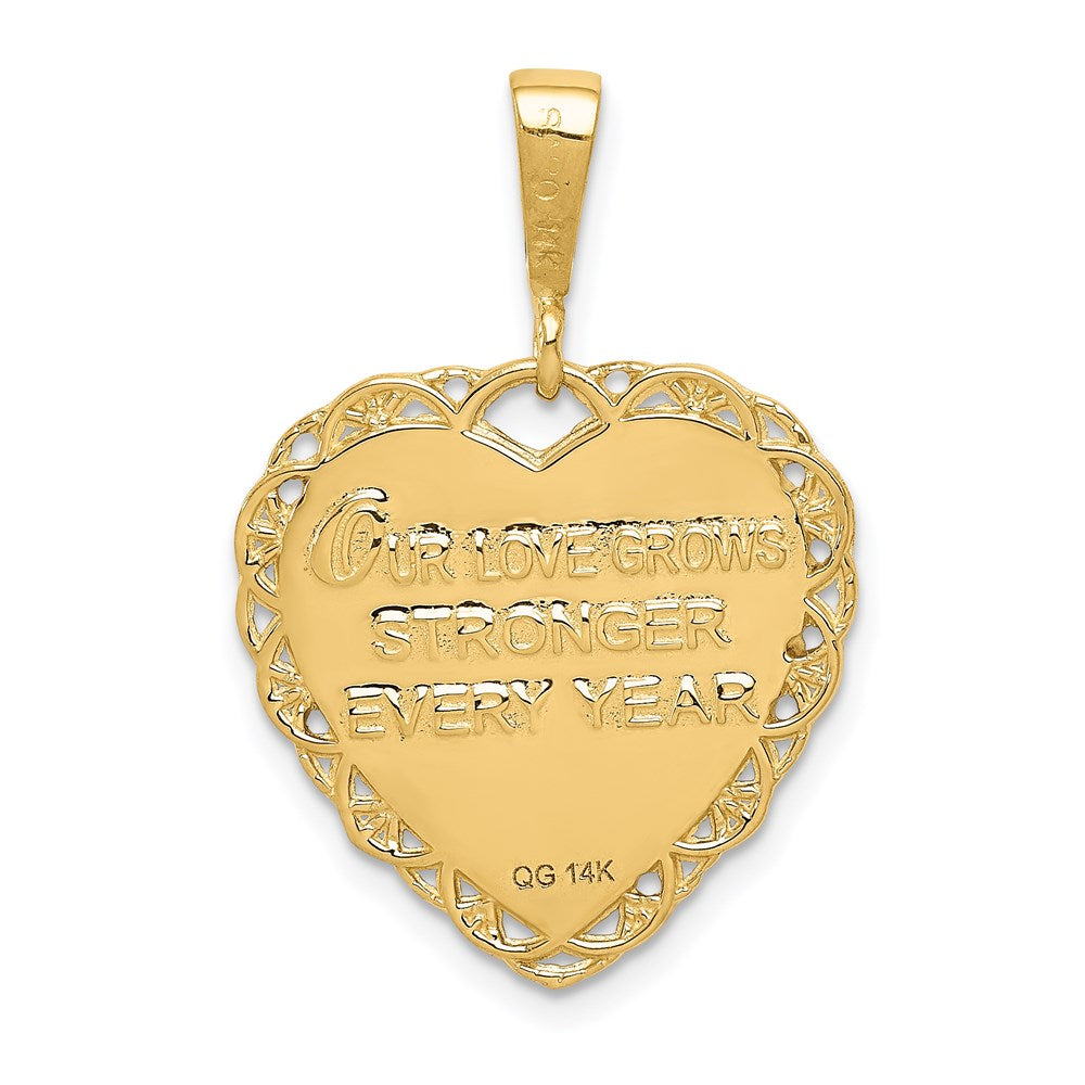 14k Reversible 50th ANNIVERSARY Charm