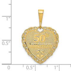 14k Reversible 50th ANNIVERSARY Charm