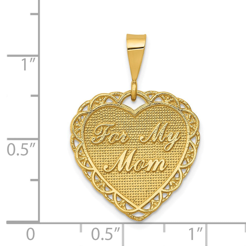 14k Reversible FOR MY MOM Charm