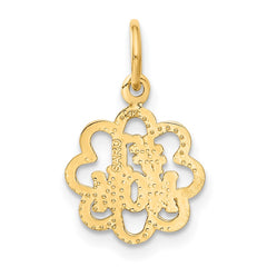 14k #1 MOM Charm