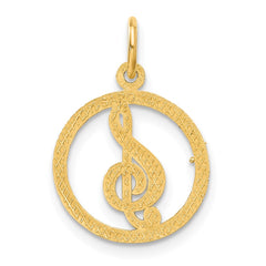 14k Treble Clef Charm - 2