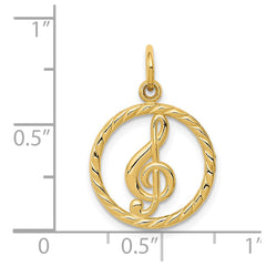 14k Treble Clef Charm - 2