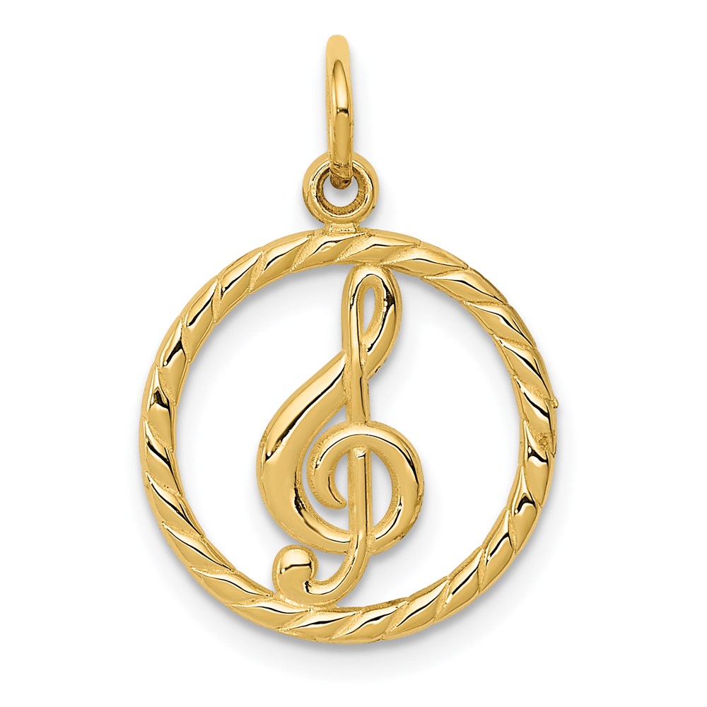 14k Treble Clef Charm - 2
