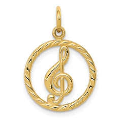 14k Treble Clef Charm - 2