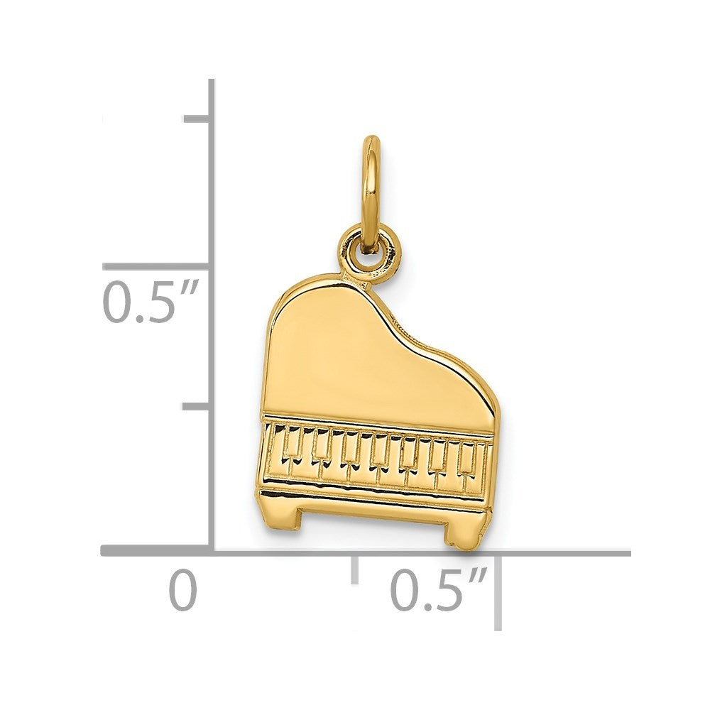 14k Piano Charm