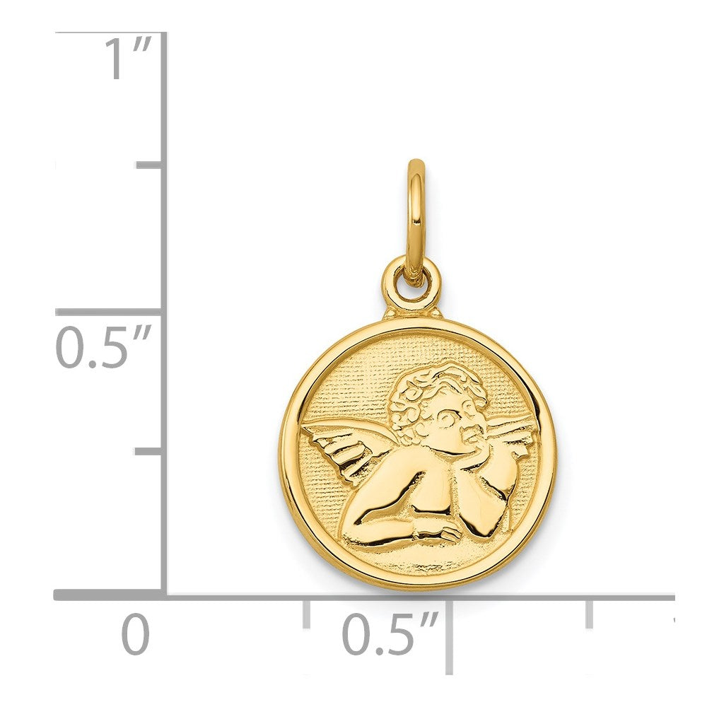 14k Polished Angel Charm