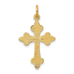 14k Fleur De Lis Cross Pendant - 2