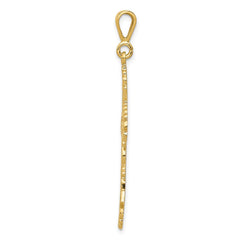 14k Fleur De Lis Cross Pendant - 4