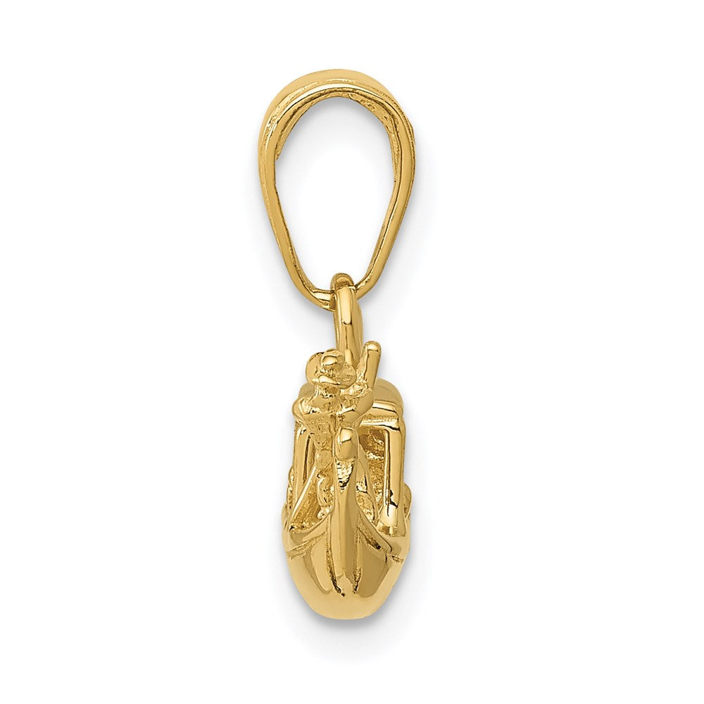 14K Solid Polished 3-D Gondola Pendant