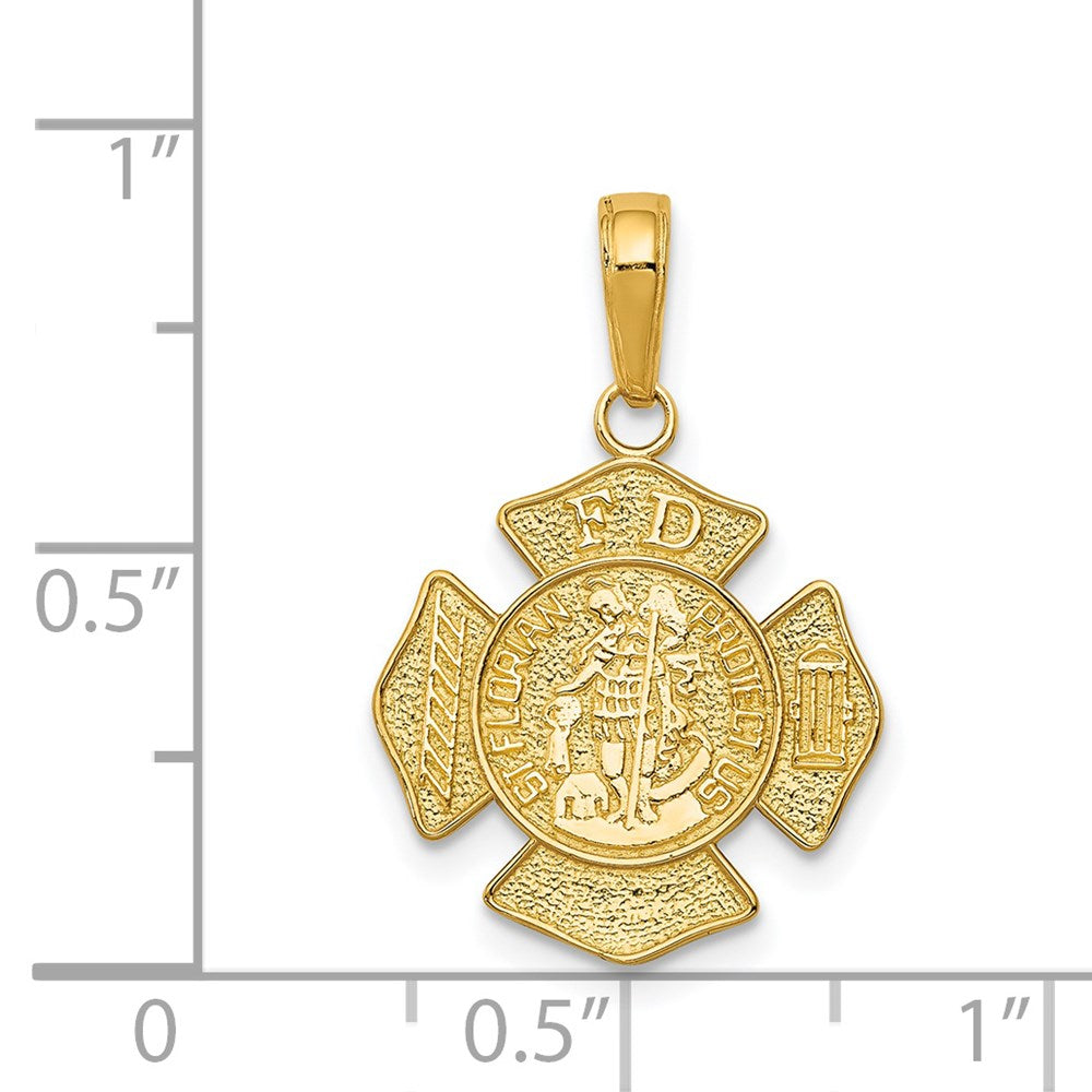 14k Small St. Florian Badge Pendant