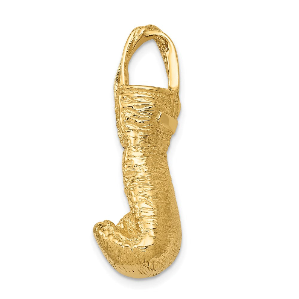 14K Hollow Polished 3-D Boxing Glove Pendant