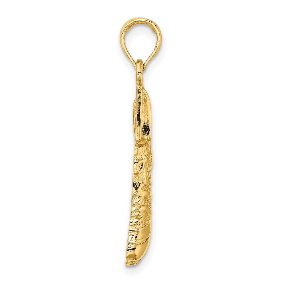 14k Polished Open-Backed Soccer Cleat Shoe Charm