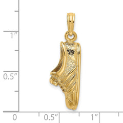 14k Polished Track Shoe Charm