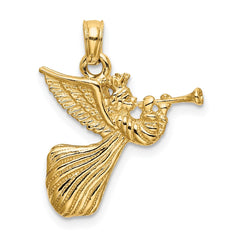 14k Angel w/ Trumpet Charm