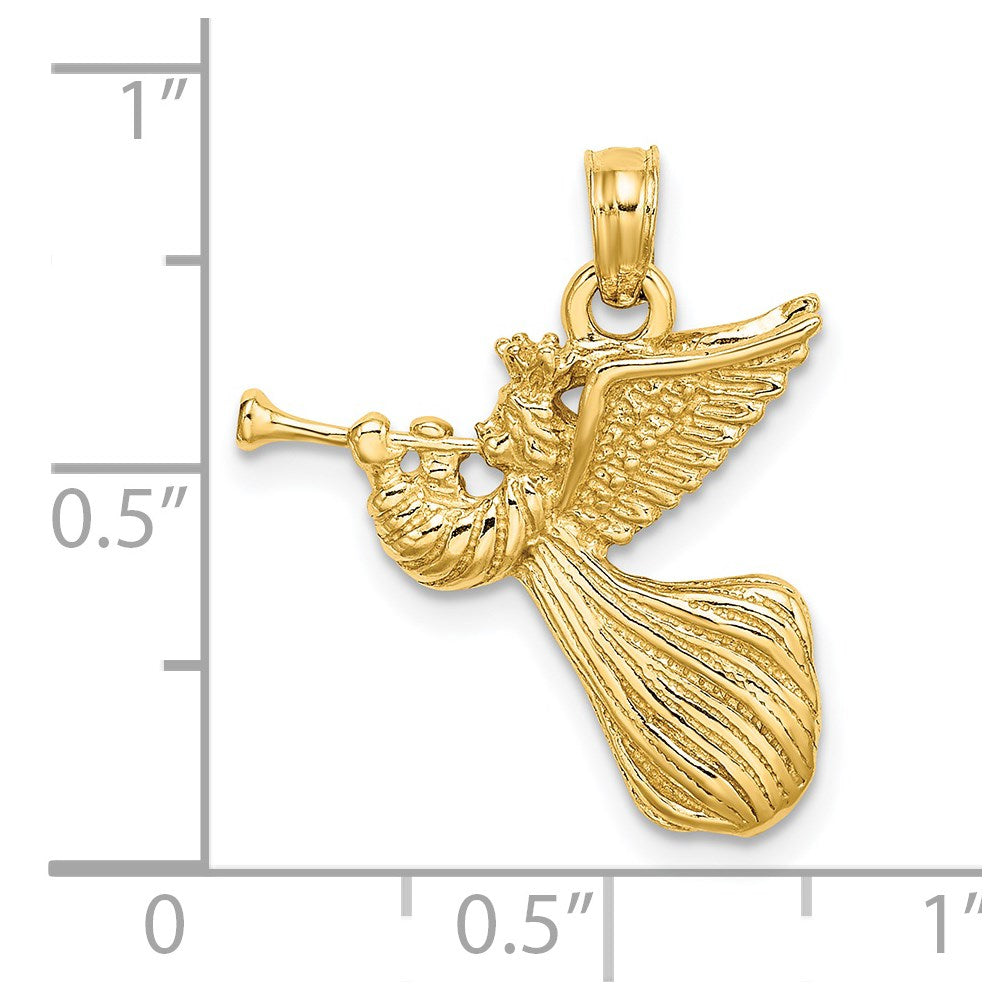 14k Angel w/ Trumpet Charm