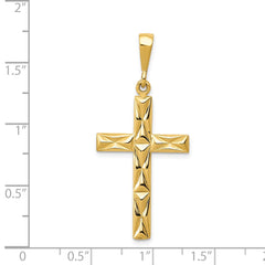 14k Reversible Latin Cross Pendant - 2