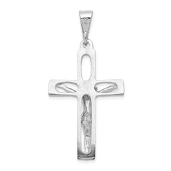 14k White Gold Crucifix Pendant