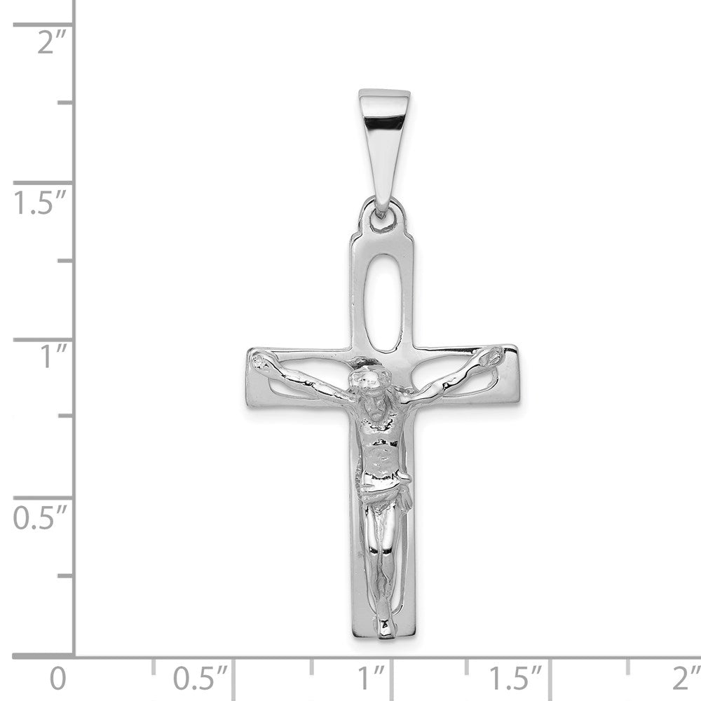 14k White Gold Crucifix Pendant